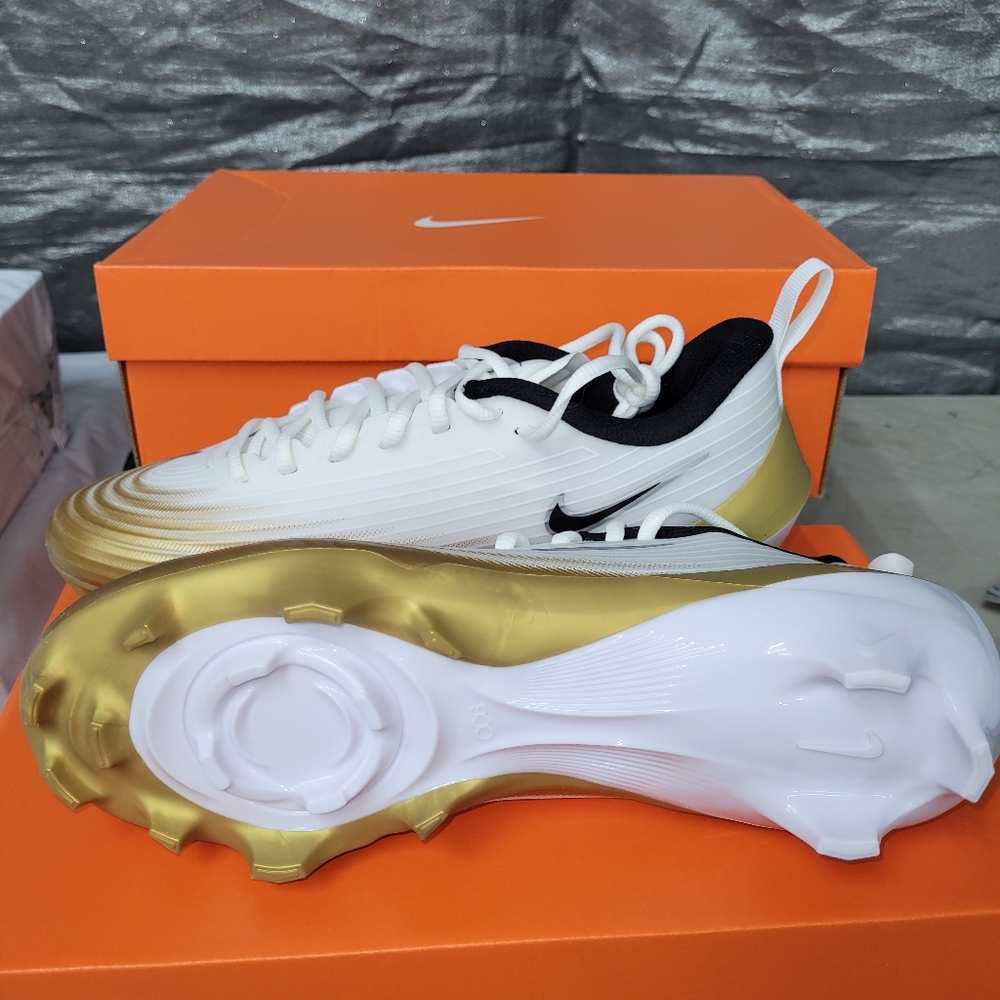 Nike Vapor Speed 3 Men's Size 9 Or 8.5 Football Soccer Cleats White Gold 2025 - Picture 9 of 9